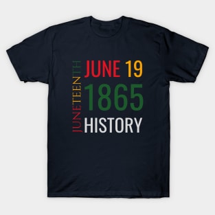 Juneteenth June 19 1865 History T-Shirt